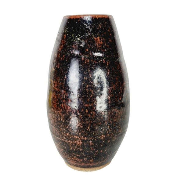 VTG MCM 60s Anthropomorphic Face Vase Clay Stoneware Pottery Studio Art Signed - Picture 9 of 12